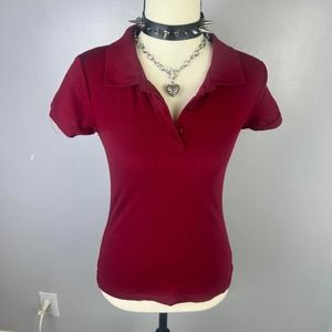 Maroon woman polo